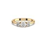 Load image into Gallery viewer, Three Stone Lab Grown Engagement Diamond Ring by Stefee Jewels