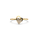 Load image into Gallery viewer, Heart On Fire Lab Grown Diamond Ring by Stefee
