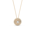 Load image into Gallery viewer, Double Round Halo Lab Grown Diamond Necklace by Stefee