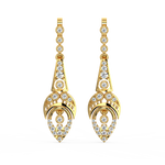 Load image into Gallery viewer, Elegant Chain Lab Grown Diamond Drop Earrings by Stefee Jewels