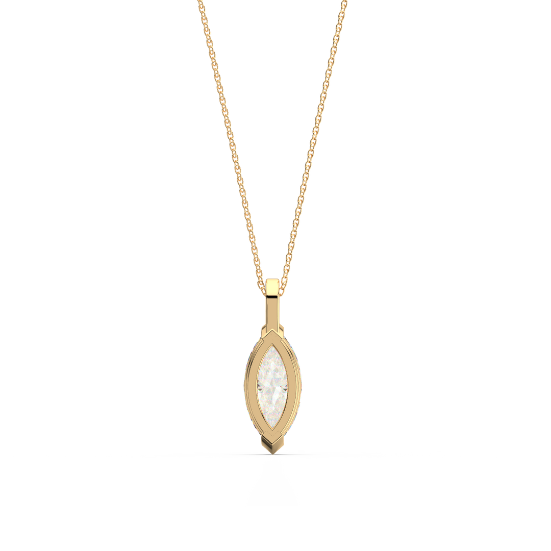 Solitaire Marquise Lab Grown Diamond Pendant by Stefee