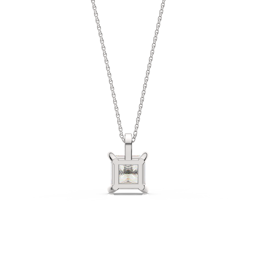 Solitaire Princess Lab Grown Diamond Pendant by Stefee