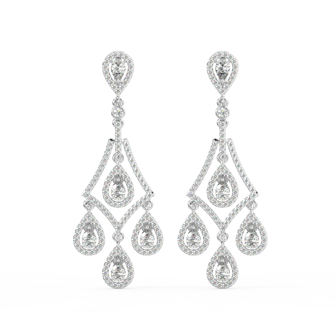 Sparkling Cubic  Lab Grown DiamondStuds By Stefee Jewels