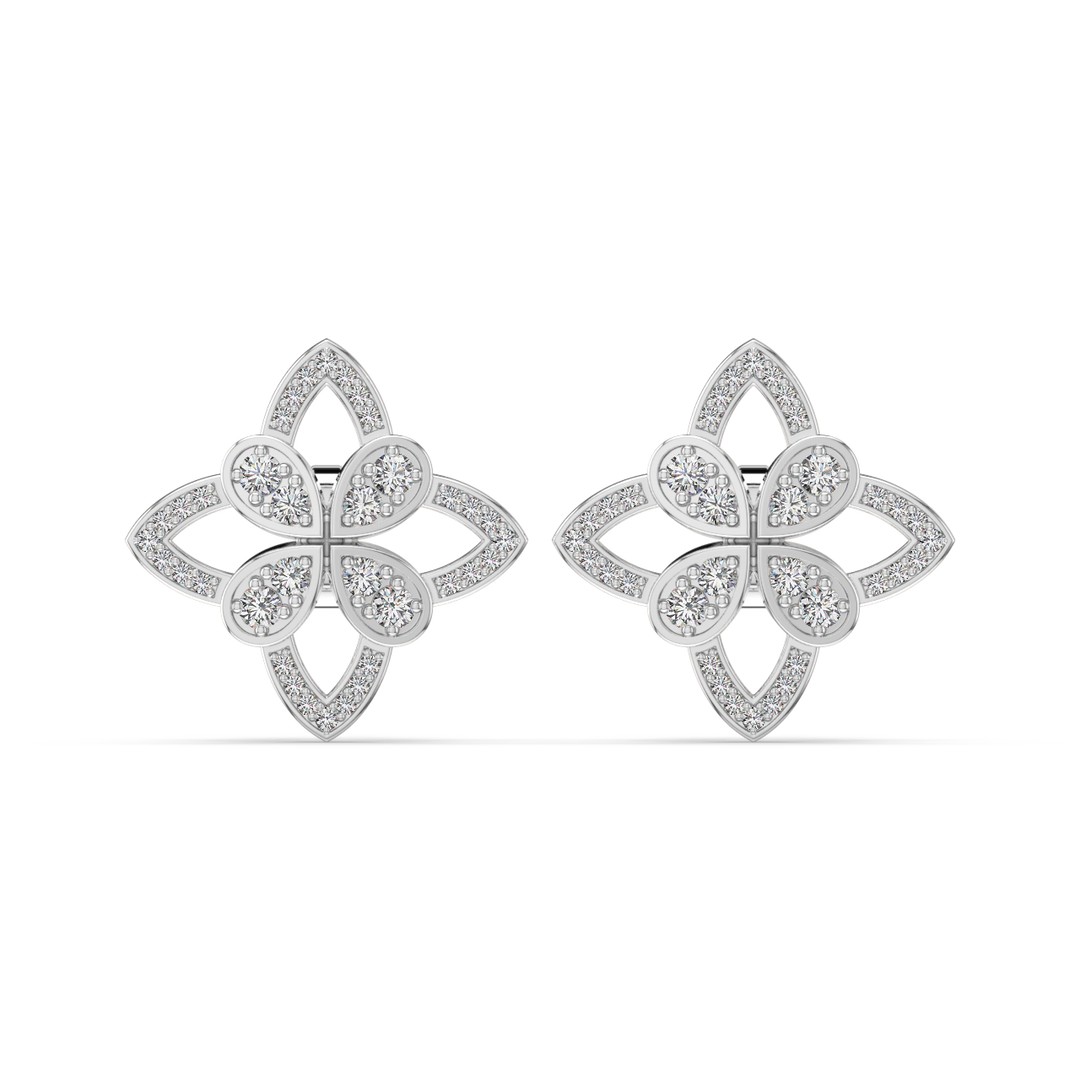 Butterfly & Spade Lab Grown Diamond Studs By Stefee Jewels