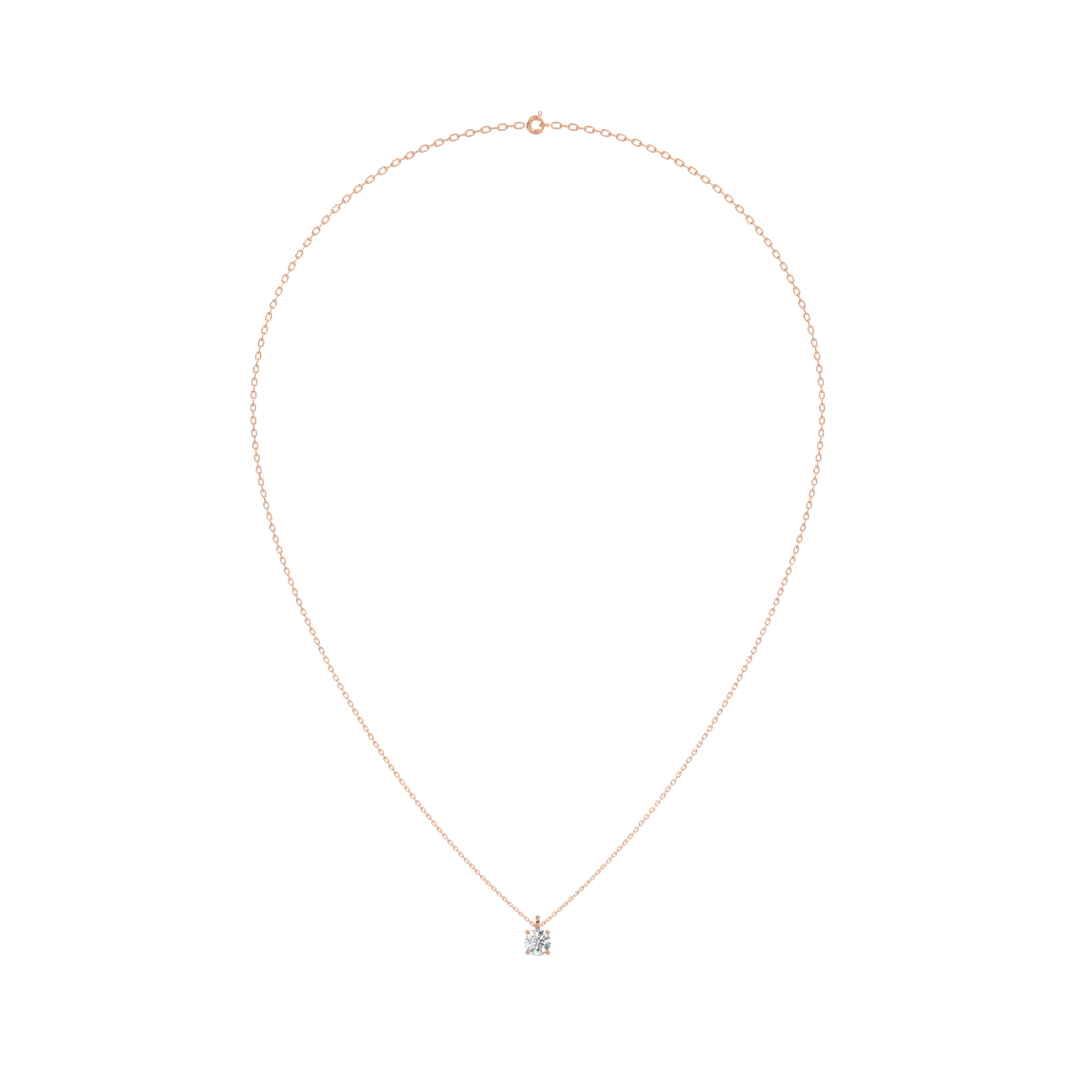 Solitaire Round Lab Grown Diamond Pendant by Stefee