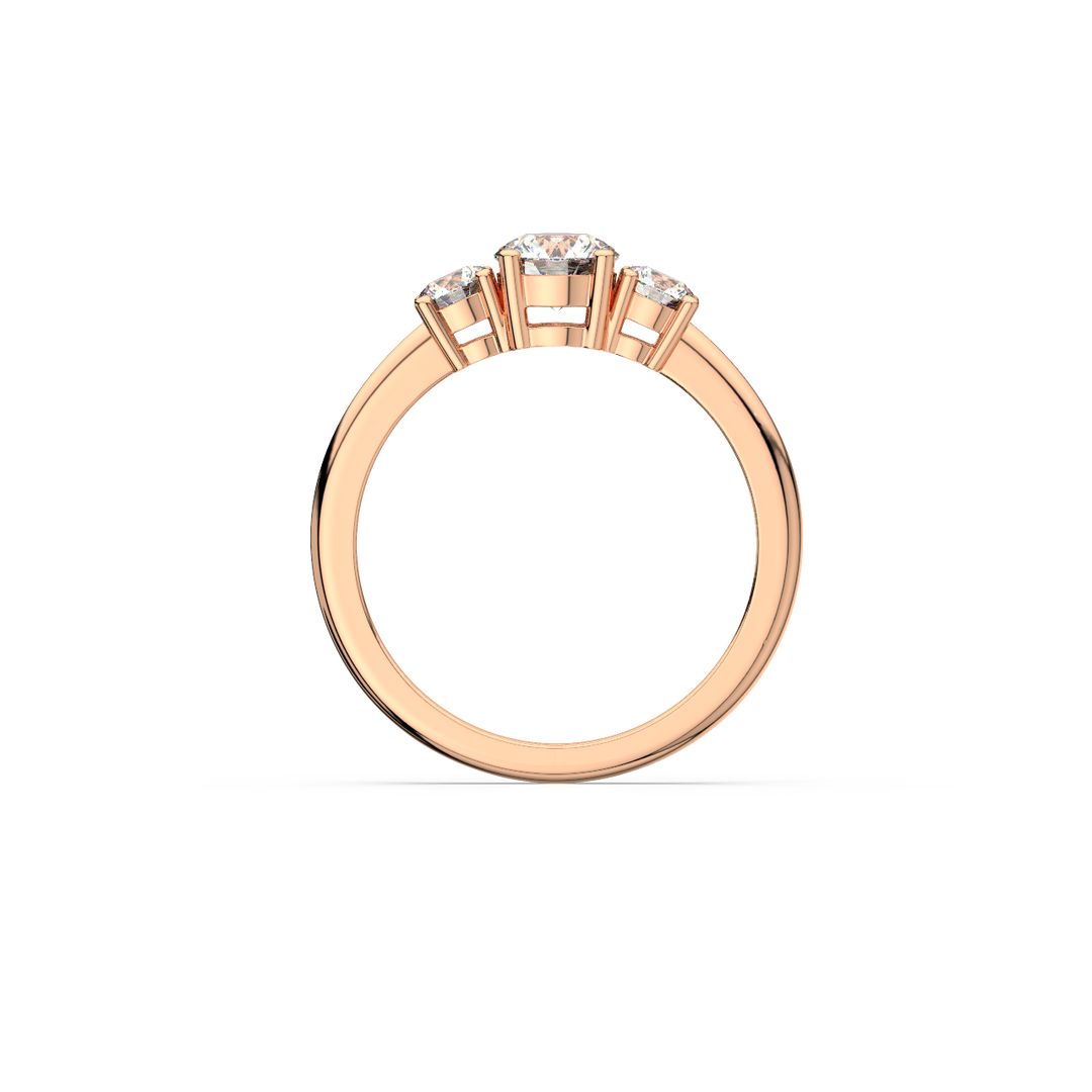 Three Stone Lab Grown - Engagement Diamond Ring by Stefee