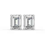 Load image into Gallery viewer, Solitaire Emerald Lab Grown Diamond Studs Earrings by Stefee