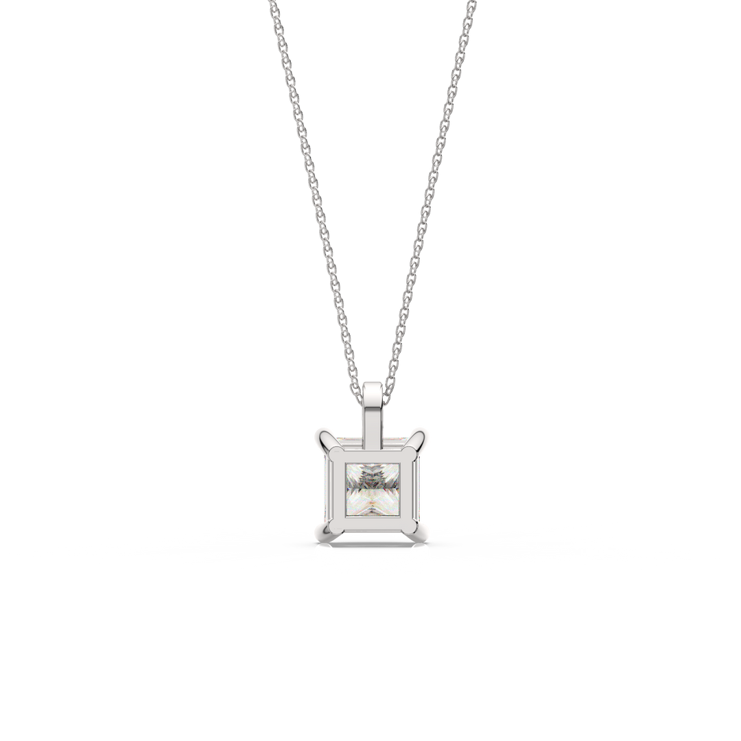 Solitaire Princess Lab Grown Diamonds Pendant by Stefee