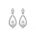 Load image into Gallery viewer, Subburst Pearl Lab Grown Diamond Drop Earrings by Stefee Jewels