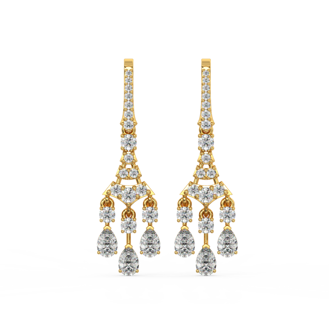 Tiny Drops Lab Grown Diamond   Earrings By Stefee Jewels