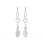 Load image into Gallery viewer, Sleek Blooming Leaf Lab Grown Diamond Drop Earrings By Stefee Jewels