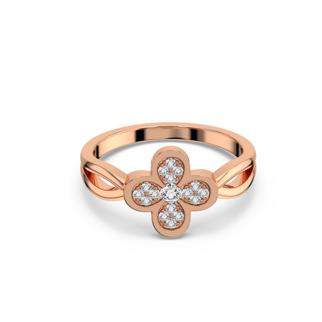The 4-Leaf Clover Lab Grown Diamond  Ring by Stefee Jewels