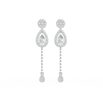 Load image into Gallery viewer, Round Lab Grown Diamond Danglers with String  By Stefee Jewels
