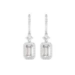 Load image into Gallery viewer, Emrald-Cut Drop  Lab Grown Diamond Earrings By Stefee Jewels