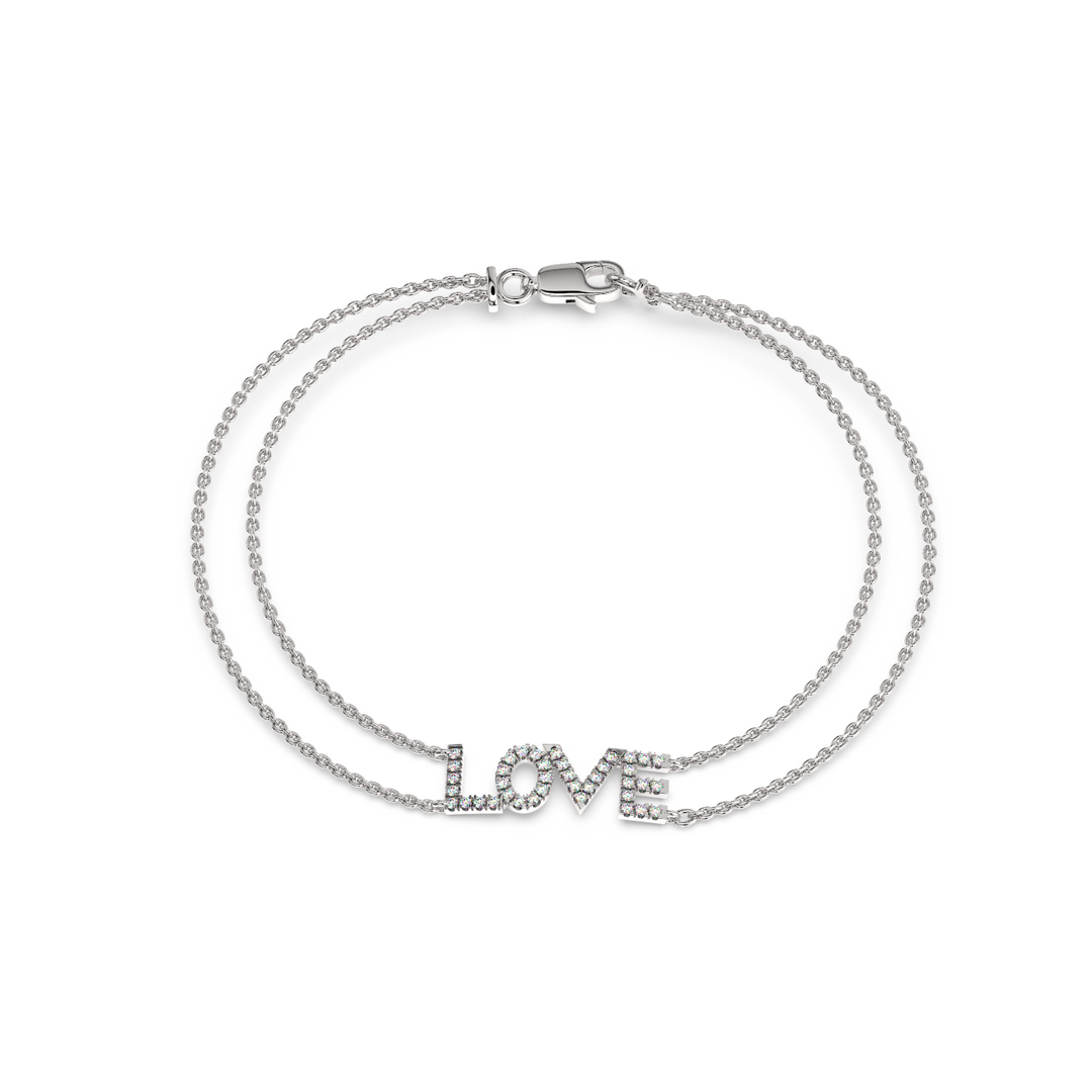 Love Chain Lab Grown Diamond Bracelet by Stefee