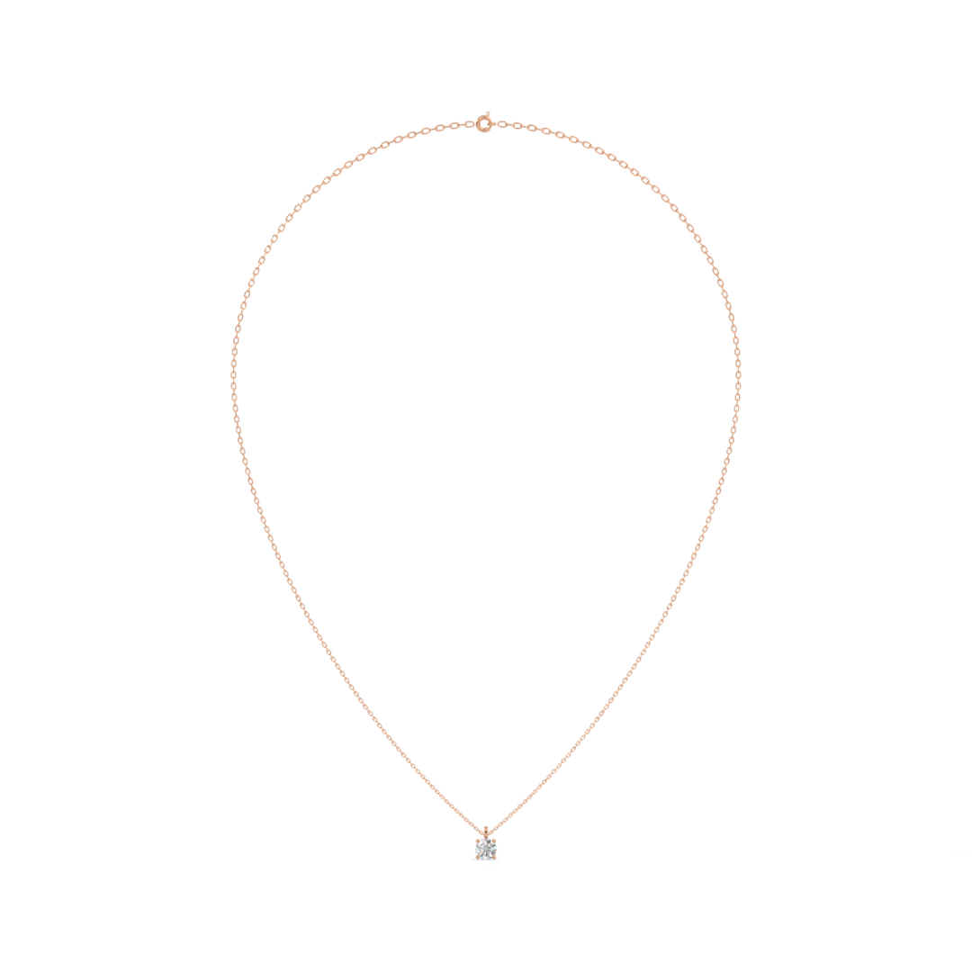 Solitaire Round Lab Grown Diamond Pendant by Stefee