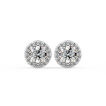 Load image into Gallery viewer, Round Halo Lab Grown Diamond Studs Earing by Stefee