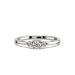 Load image into Gallery viewer, Small Three Stone Lab Grown Diamond Ring by Stefee Jewels
