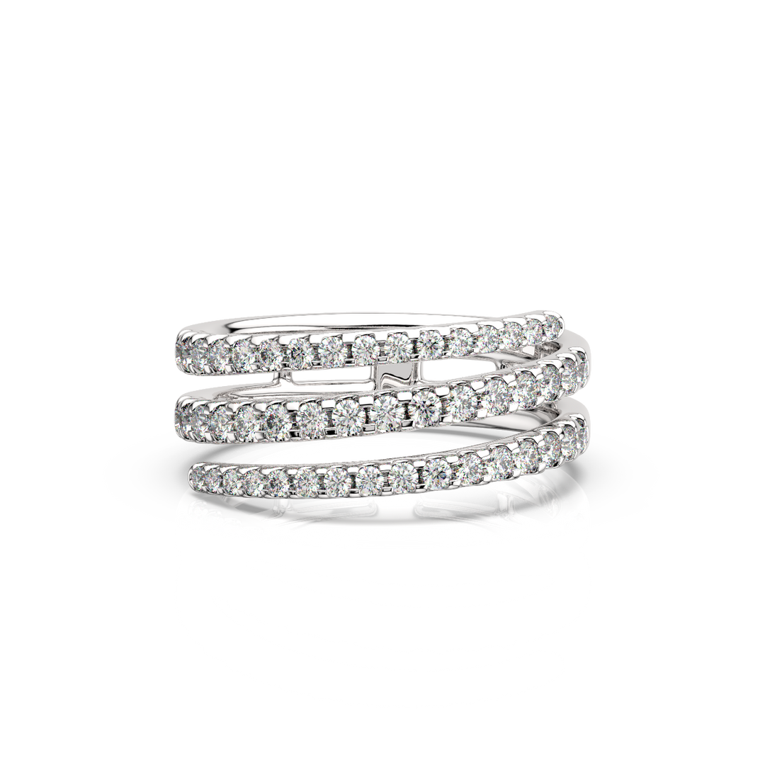 Lab Grown Diamond Coil Ring by Stefee Jewels
