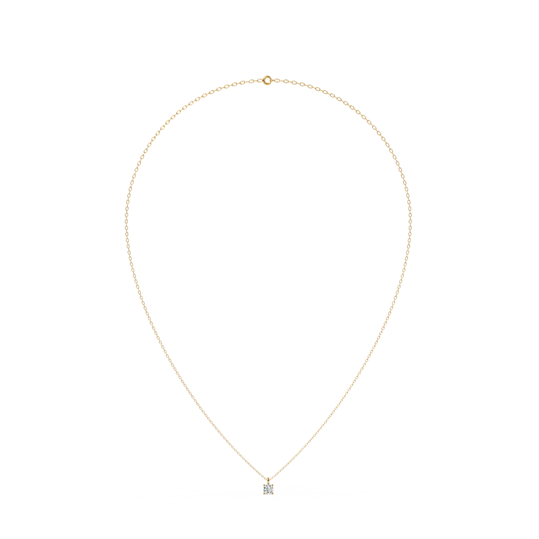 Solitaire Round Lab Grown Diamond Pendant by Stefee