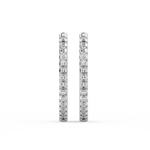 Load image into Gallery viewer, Pave Huggie Hoops Lab Grown Diamond Earrings by Stefee