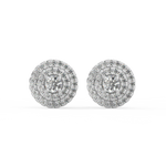 Load image into Gallery viewer, Double Round Halo Lab Grown Diamond Studs Earrings by Stefee