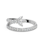 Load image into Gallery viewer, Spiral Left Petal Lab Grown Diamond Ring by Stefee Jewels