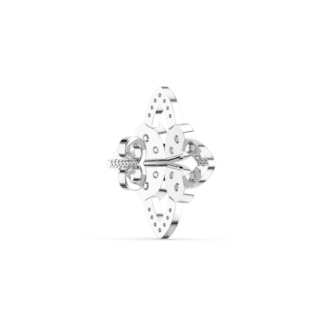 Butterfly & Spade Lab Grown Diamond Studs By Stefee Jewels