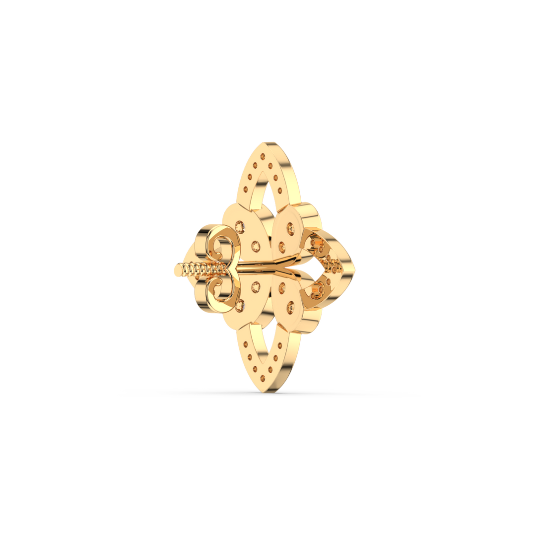 Butterfly & Spade Lab Grown Diamond Studs By Stefee Jewels