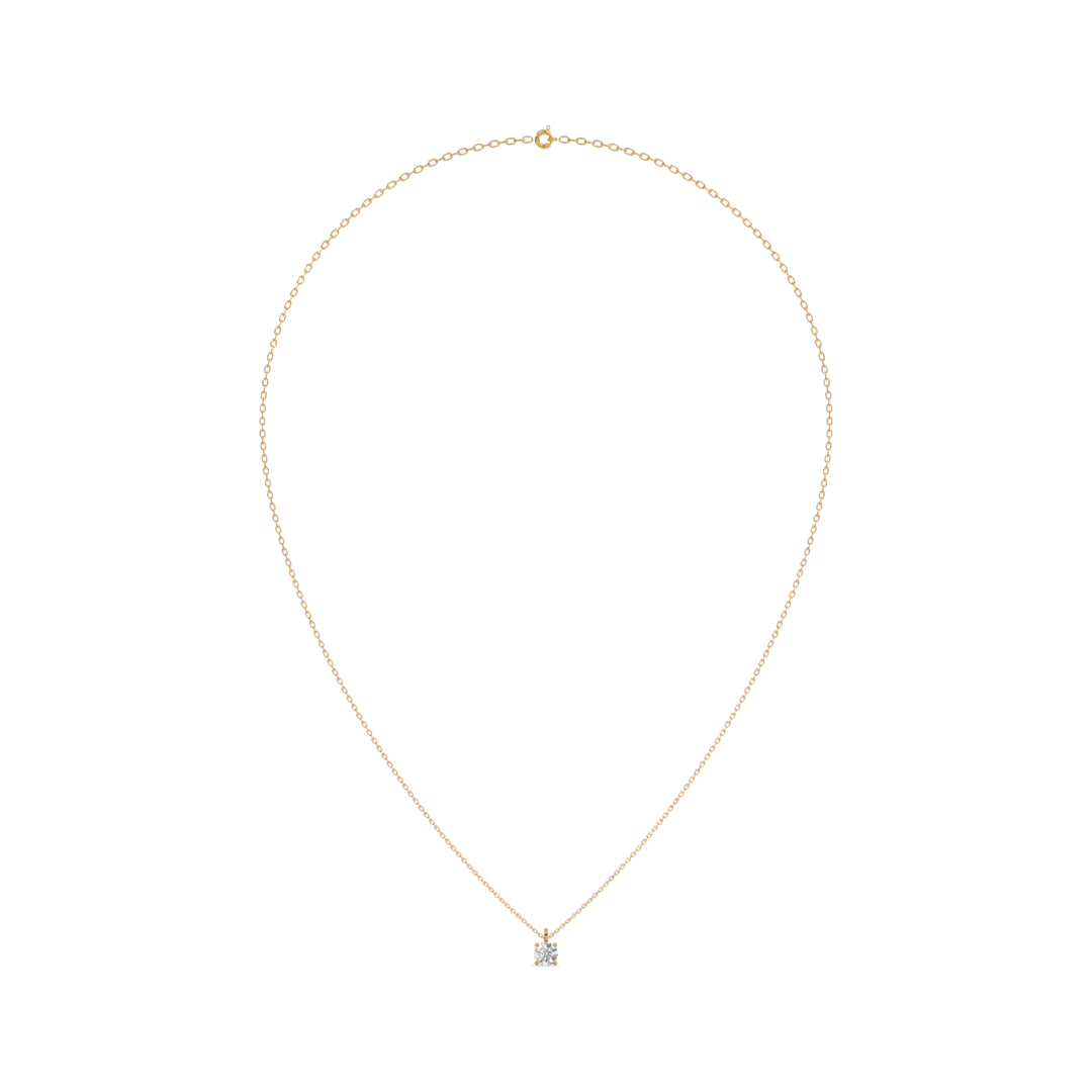 Solitaire Round Lab Grown Diamond Pendant by Stefee