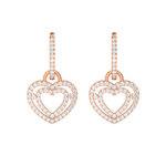 Load image into Gallery viewer, Dual Heart Lab Grown Diamond Drops By Stefee Jewels