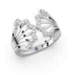 Load image into Gallery viewer, Mermaid Petals Shaped Lab Grown Diamond Ring by Stefee Jewels