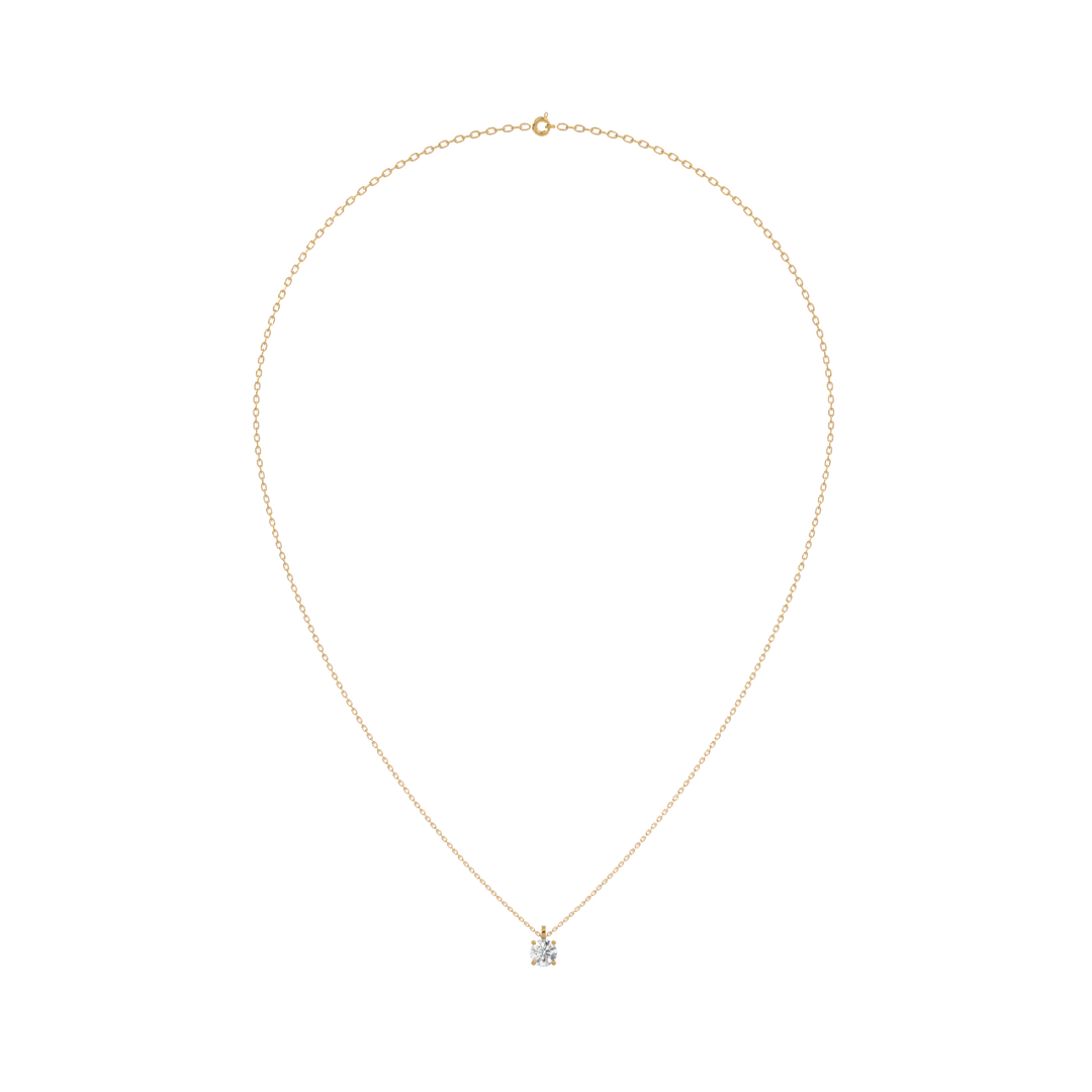 Solitaire Round Lab Grown Diamond Pendant by Stefee