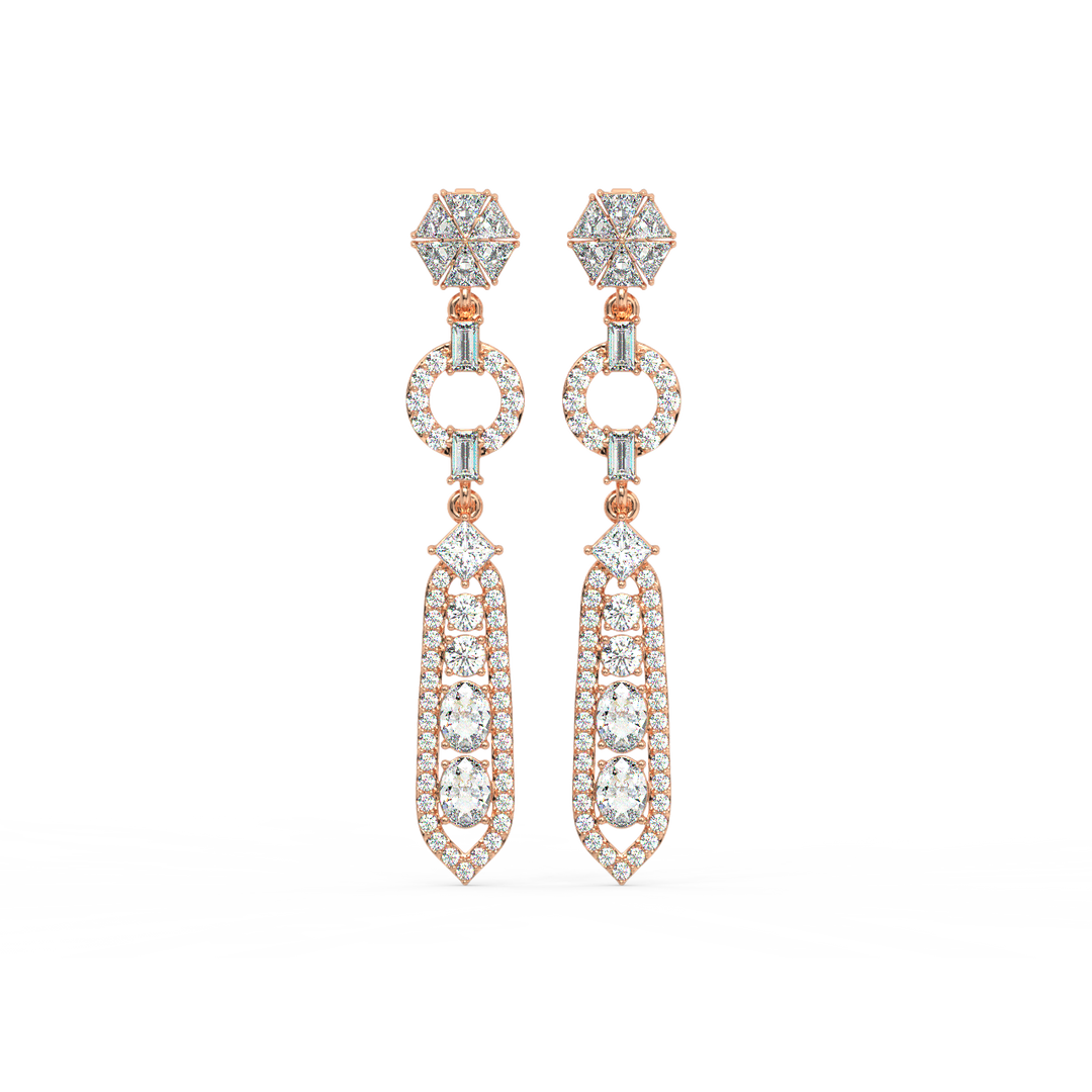 Classic Lab Grown Diamond Starburst Studs By Stefee Jewels