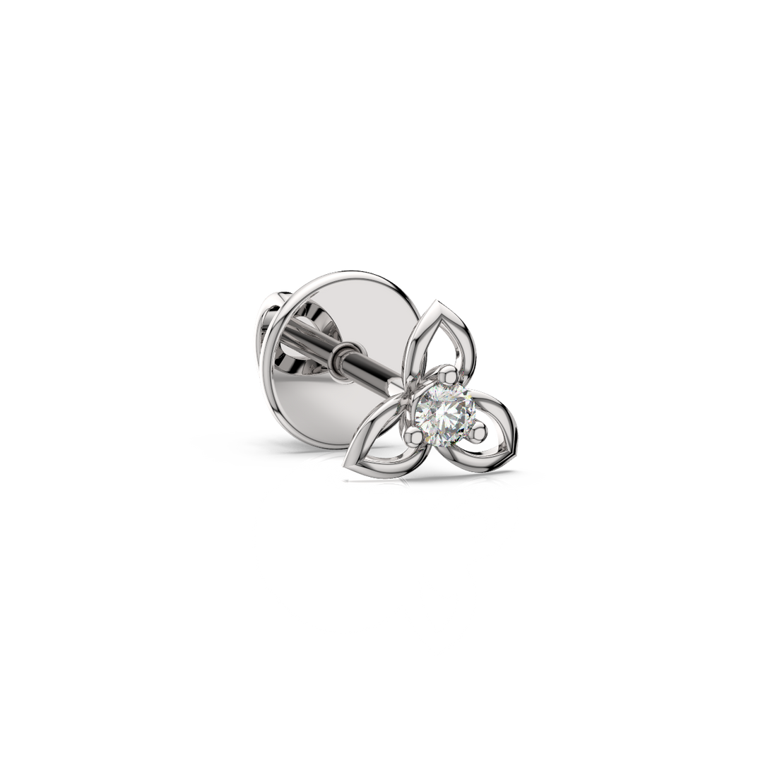 Open Petal Lab Grown Diamond Earrings by Stefee