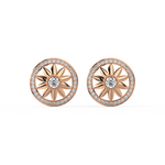 Load image into Gallery viewer, Radiant Round Lab Grown Diamond Studd Earrings by Stefee Jewels