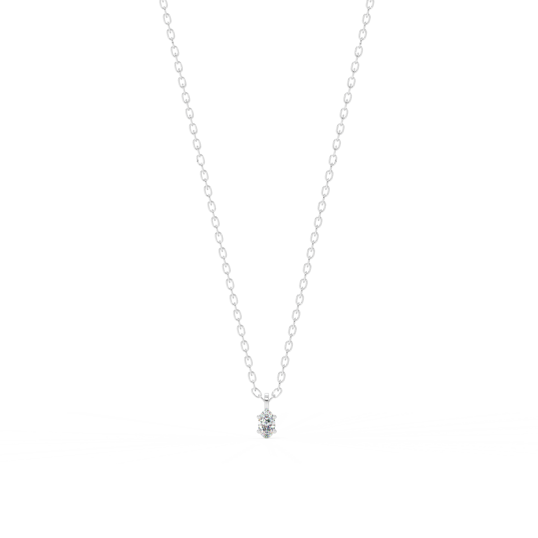 Solitaire Oval Lab Grown Diamond Pendant by Stefee