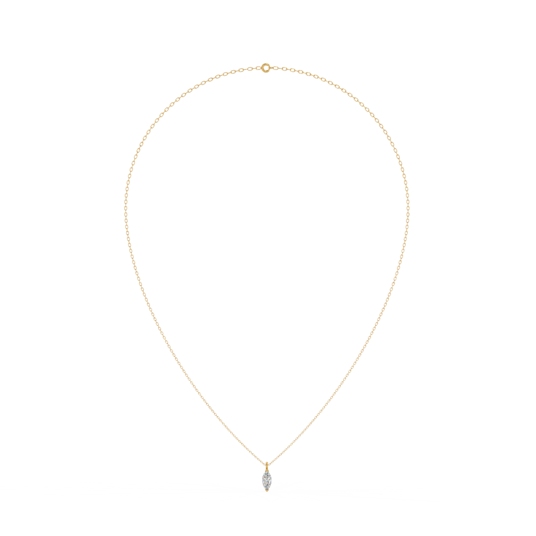 Solitaire Marquise Lab Grown Diamond Pendant by Stefee