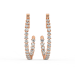 Load image into Gallery viewer, Inside-out Hoop Lab Grown Diamond Earrings by Stefee