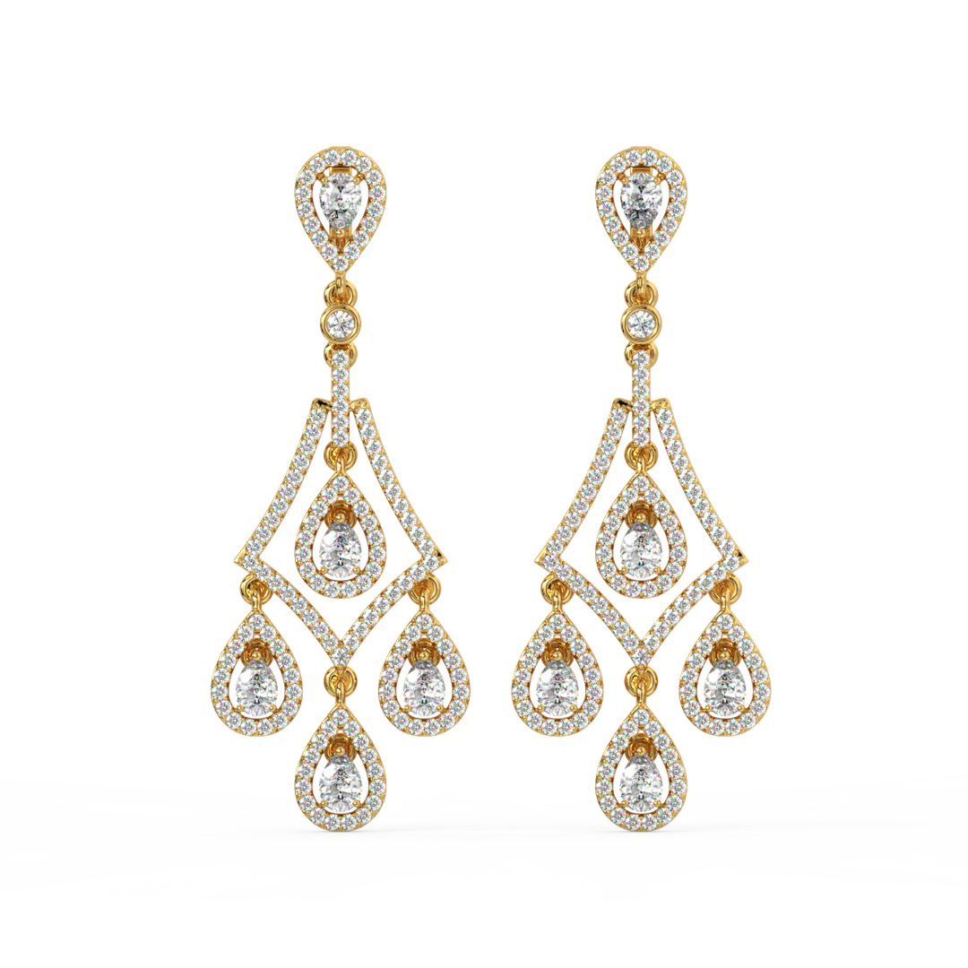 Sparkling Cubic  Lab Grown DiamondStuds By Stefee Jewels