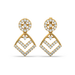 Load image into Gallery viewer, Glitter Swirls Lab Grown Diamond Drop Earrings by Stefee Jewels