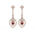 Load image into Gallery viewer, Radiant Loops Lab Grown Diamond Drop Earrings by Stefee Jewels