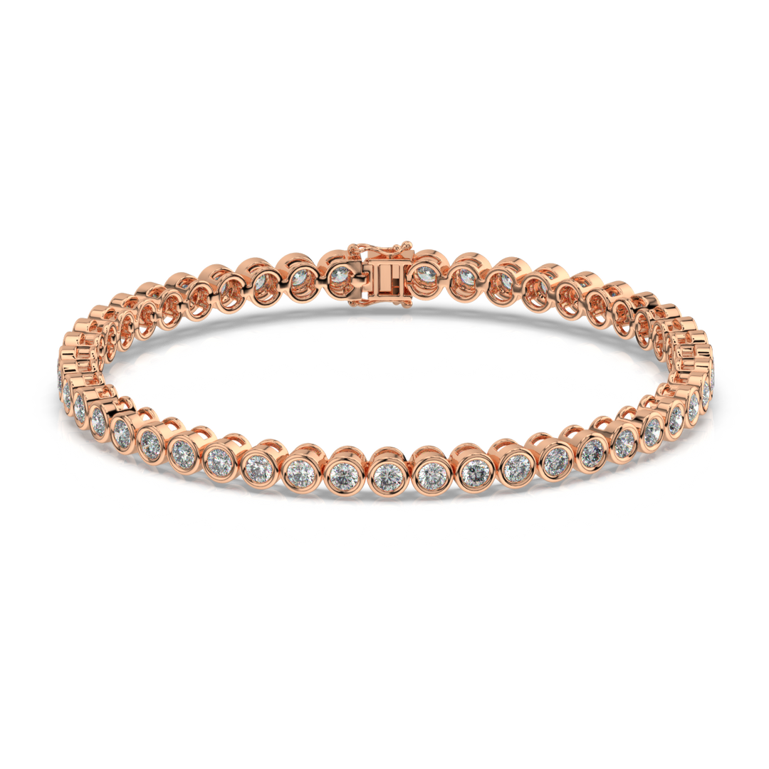 Minimalist Lab Grown Diamond Bracelet by Stefee Jewels