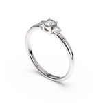 Load image into Gallery viewer, Small Three Stone Lab Grown Diamond Ring by Stefee Jewels