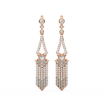 Load image into Gallery viewer, Dazzling Swirls Lab Grown Diamond Drop Earrings by Stefee Jewels