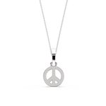 Load image into Gallery viewer, Peace Sign Lab Grown Diamond Pendant by Stefee