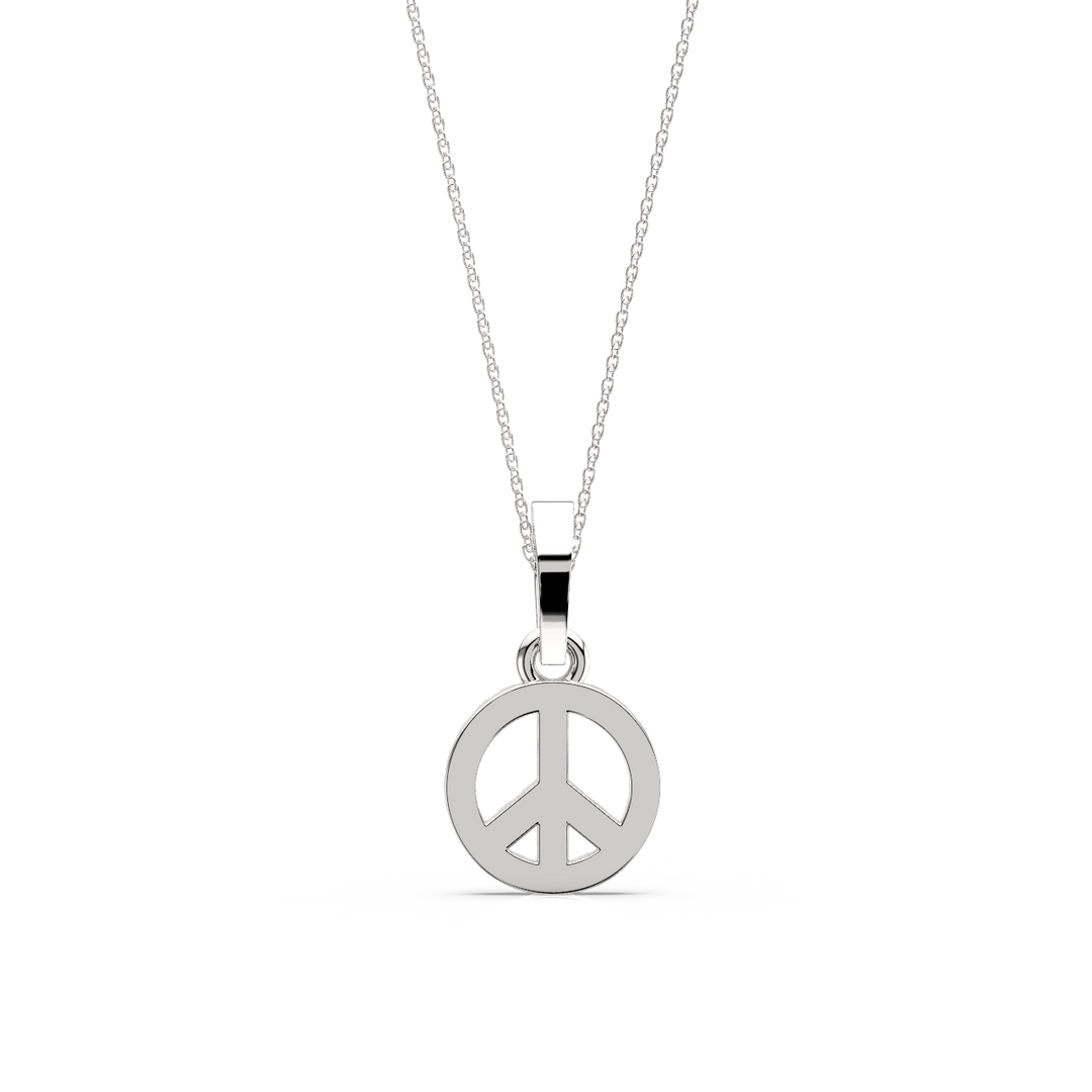 Peace Sign Lab Grown Diamond Pendant by Stefee