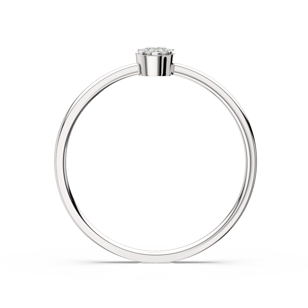Cluster Ring Tiny Lab Grown Diamond Ring by Stefee Jewels