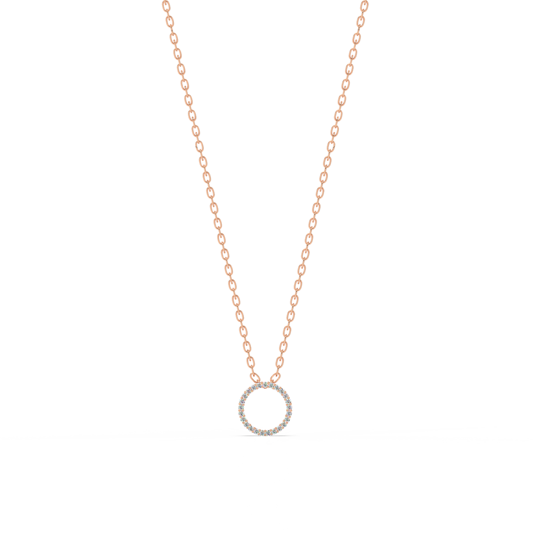 Mini Circle Lab Grown Diamonds Pendant by Stefee