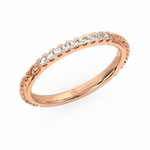 Load image into Gallery viewer, Round Embellished  Lab Grown Diamond Band by Stefee Jewels